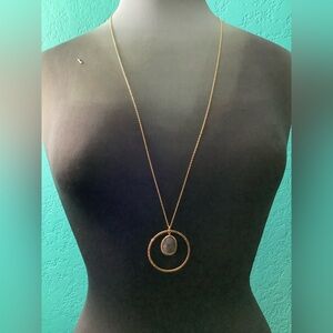 Gorjana Gold Circle Pendant Necklace